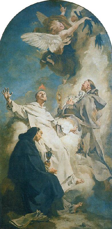 PIAZZETTA, Giovanni Battista Saints Vincenzo Ferrer, Hyacinth and Louis Bertram oil painting picture